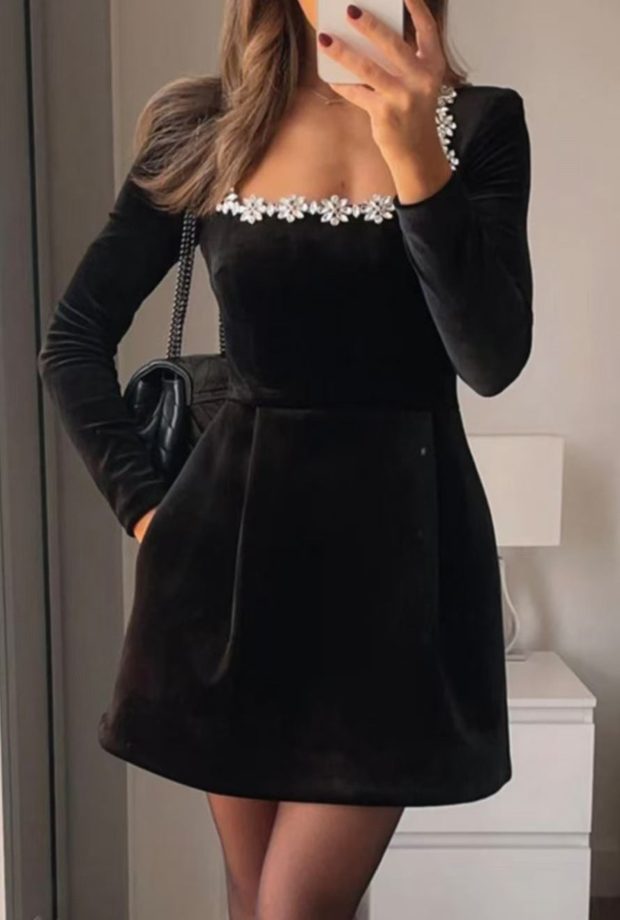 Crystal Flower Mini Dress