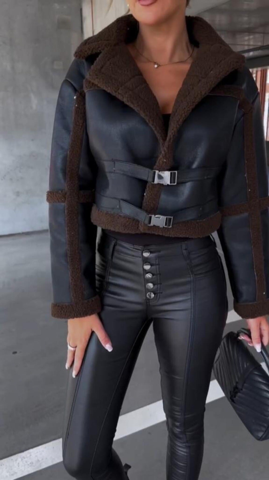 Cropped Shearling Jacket