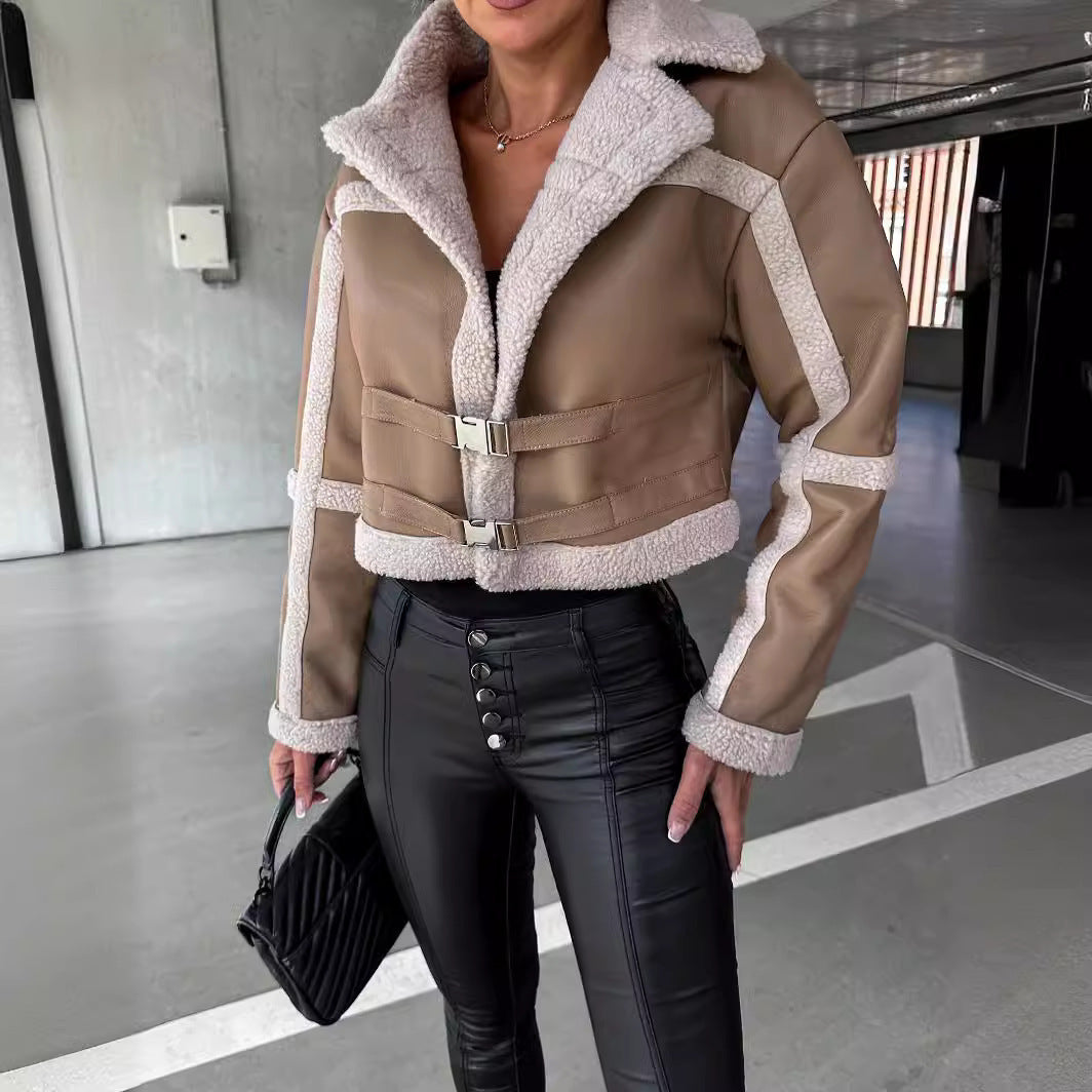 Cropped Shearling Jacket