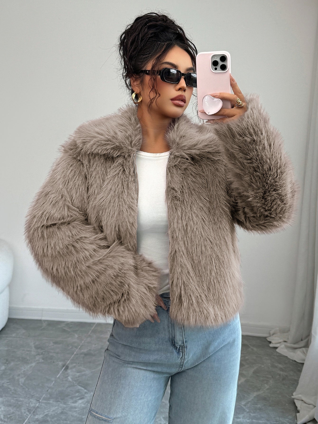 Fluffy Elegance Long-Sleeve jacket
