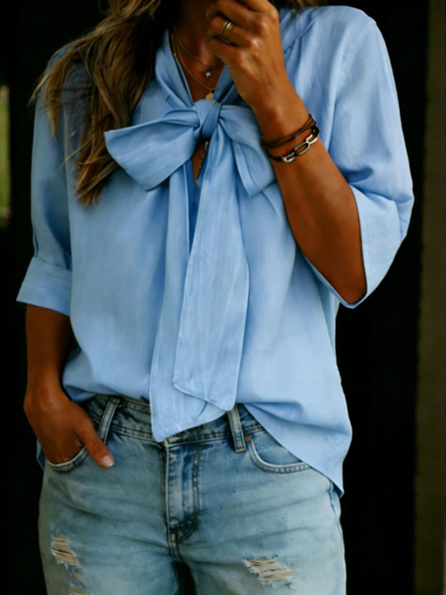 Sienna Tie-Neck Blouse