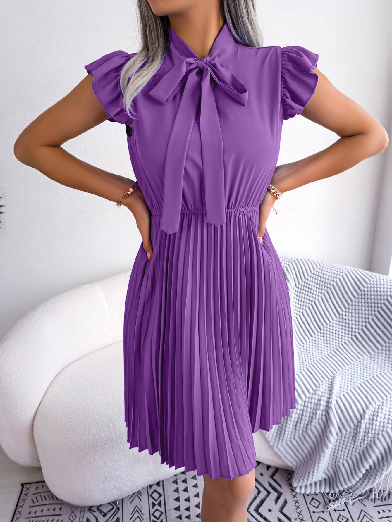 Serena Pleated Elegance Dress