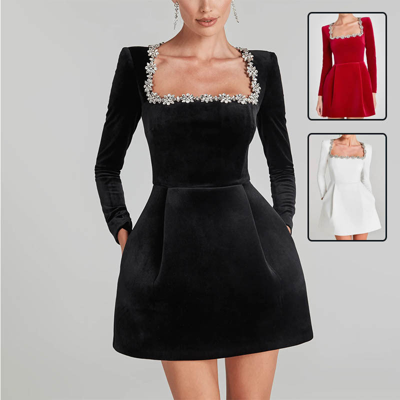 Crystal Flower Mini Dress