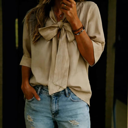 Sienna Tie-Neck Blouse