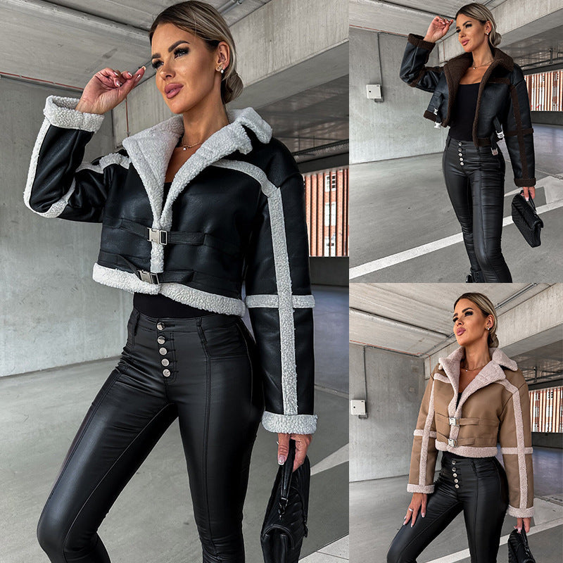 Cropped Shearling Jacket