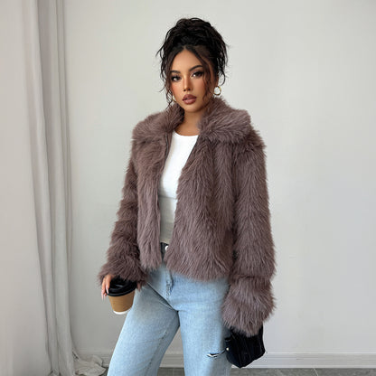 Fluffy Elegance Long-Sleeve jacket