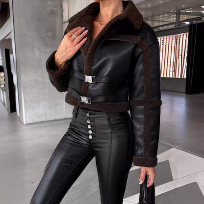 Cropped Shearling Jacket
