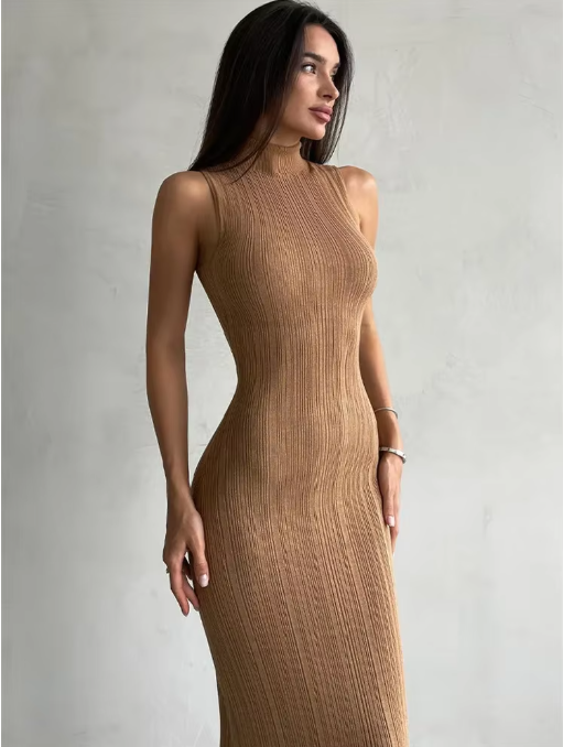 Sleek Ribbed Midi