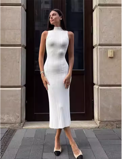 Sleek Ribbed Midi