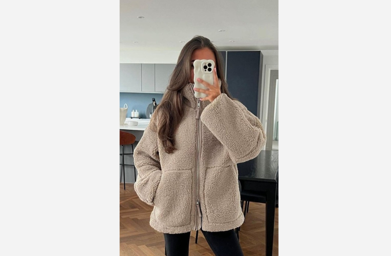 Women’s Elegant Lamb Wool Turtleneck Coat
