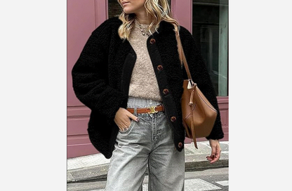 Women's Warm Winter Collarless Jacket