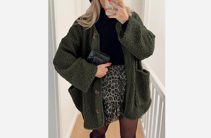 Women's Warm Winter Collarless Jacket