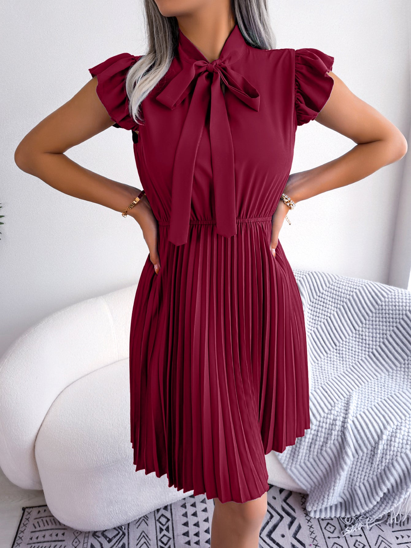 Serena Pleated Elegance Dress