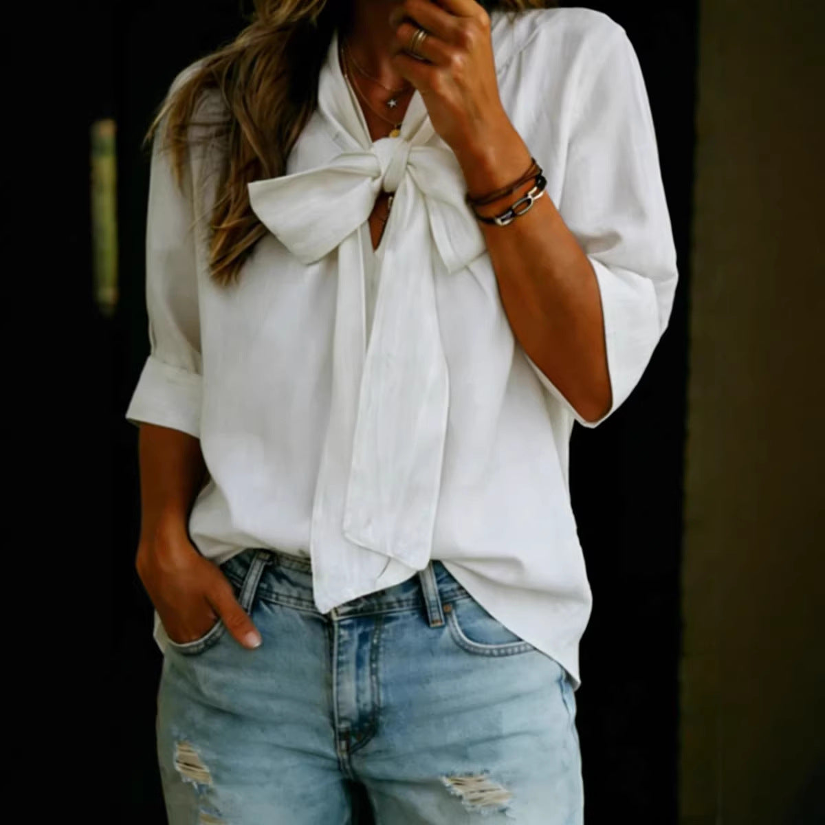 Sienna Tie-Neck Blouse