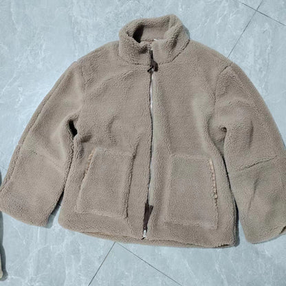 Women’s Elegant Lamb Wool Turtleneck Coat