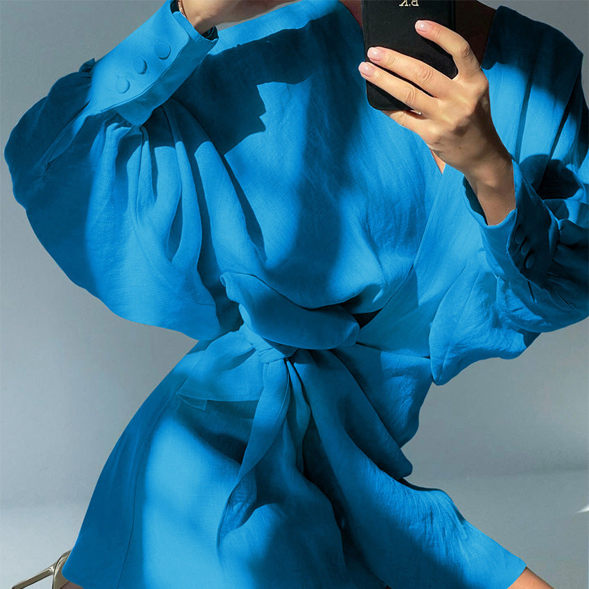 Solara Wrap Linen Dress