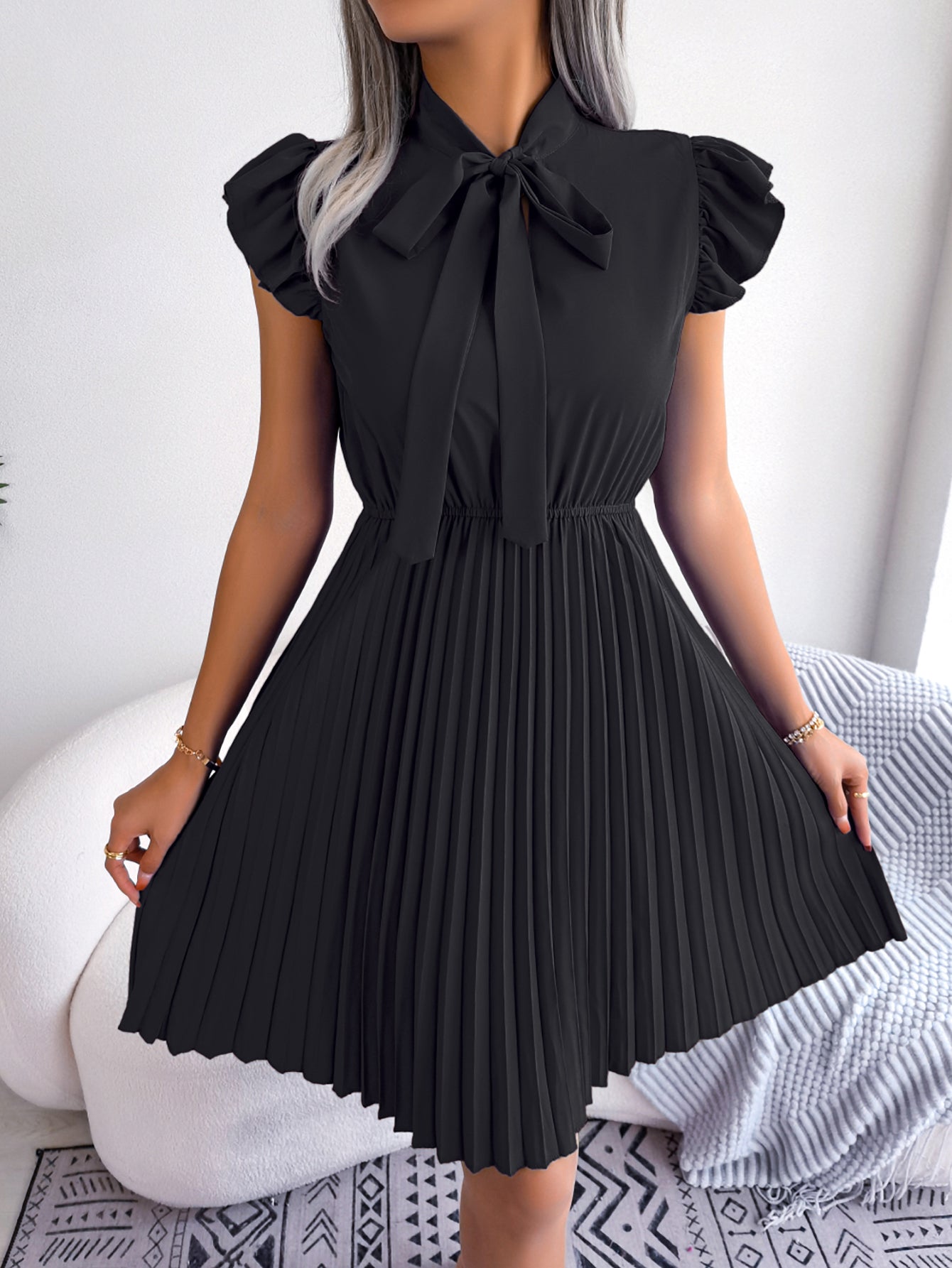 Serena Pleated Elegance Dress