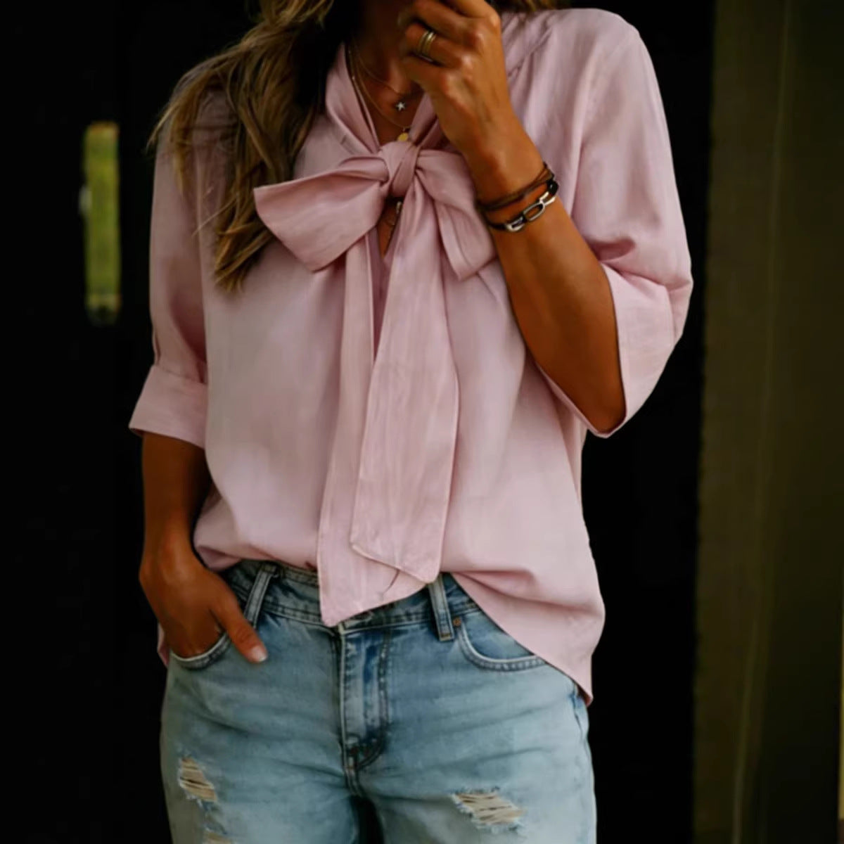 Sienna Tie-Neck Blouse