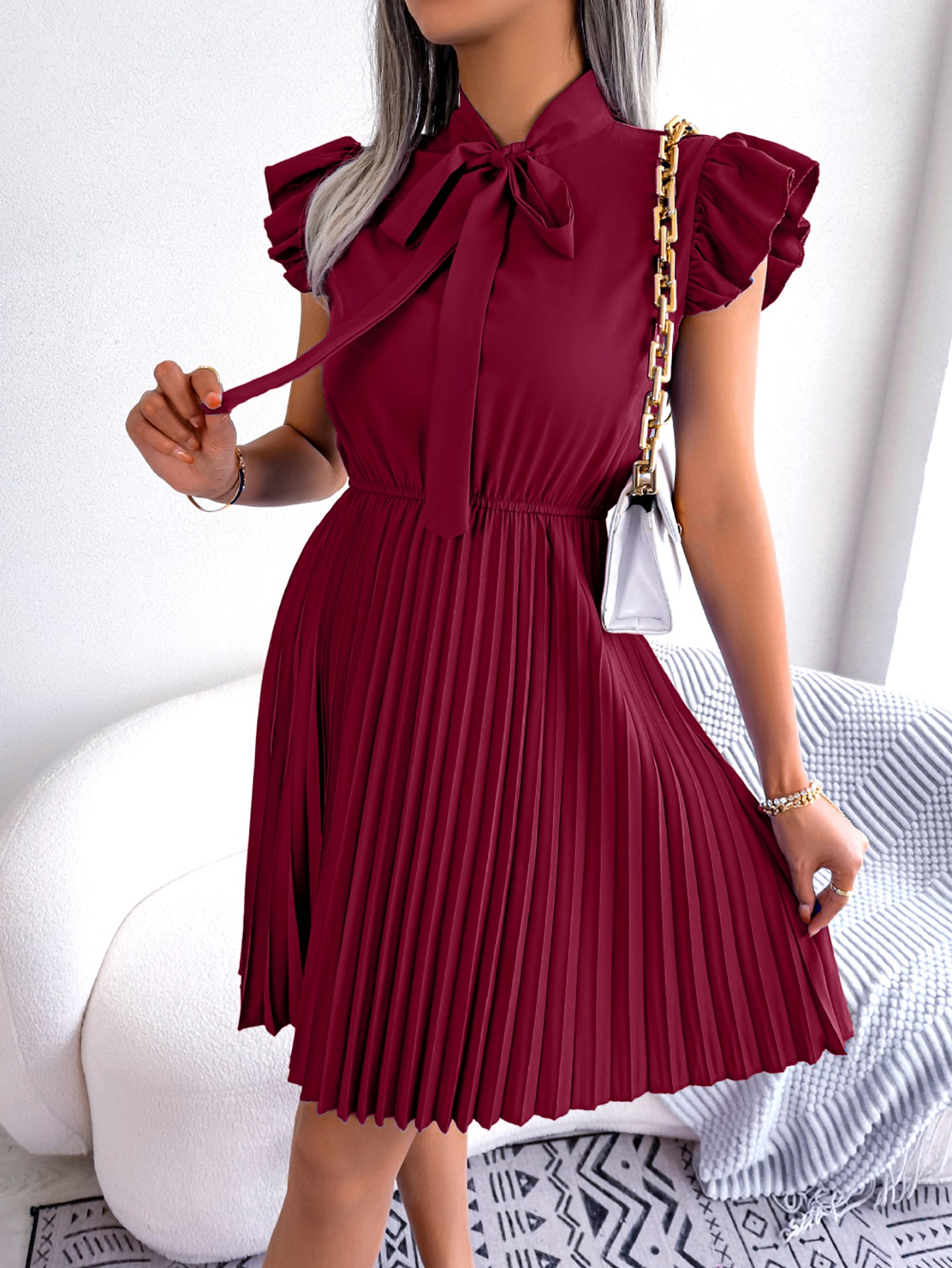 Serena Pleated Elegance Dress