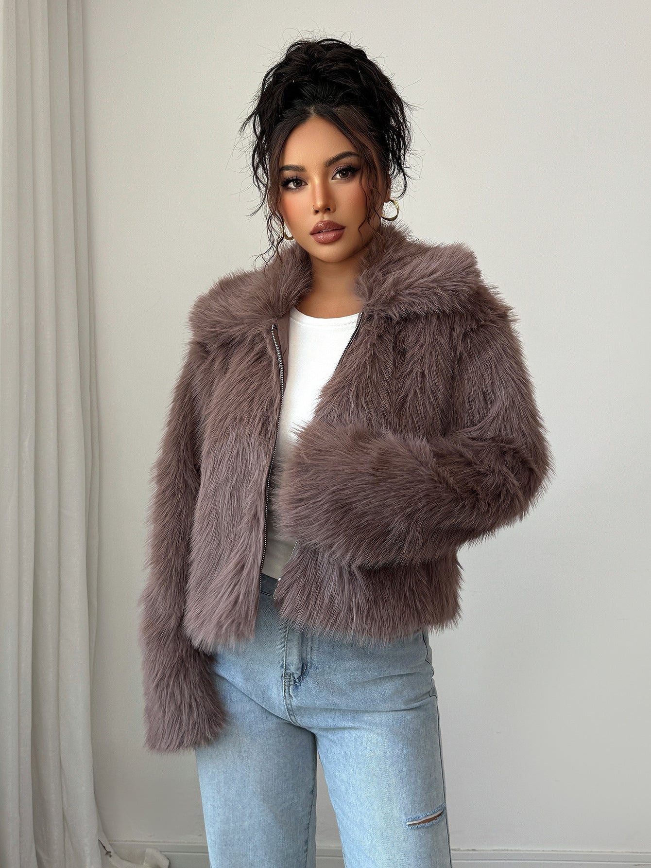 Fluffy Elegance Long-Sleeve jacket