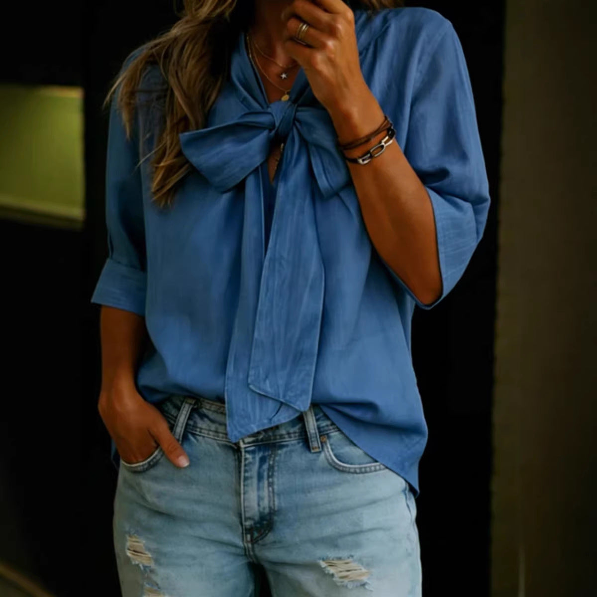 Sienna Tie-Neck Blouse